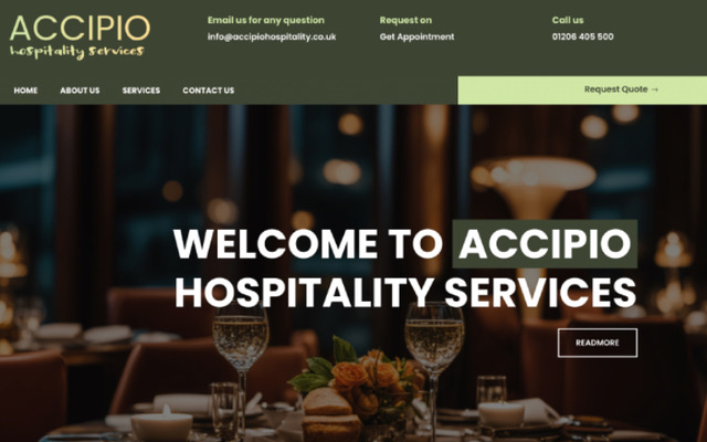 Accipio website home page